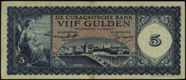 Nederlandse Antillen - Curaçaosche Bank  PLNA15.1.a 5 Gulden 1954