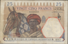 Frans West Afrika - L'Afrique Occidentale  P22.a 25 Francs 1936