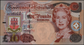 Gibraltar  P32/B124 10 Pounds 2006