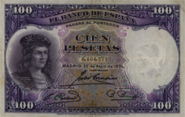 Spanje  P83 100 Pesetas 1931