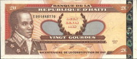 Haiti P271A 20 Gourdes 2001 COMMEMORATIVE