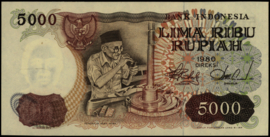 Indonesië P120.a 5.000 Rupiah 1982