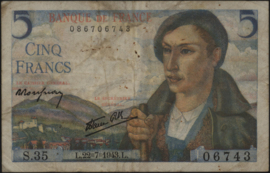 France  P98 5 Francs 1943