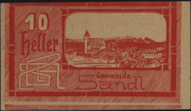 Oostenrijk - Noodgeld - Sandl KK: 874 10 Heller 1920