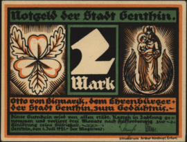 Duitsland - Noodgeld - Genthin Grab.: 419 2 Mark 1921
