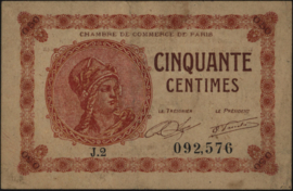 France - Emergency - Paris JPV-75.97 50 Centimes 1920