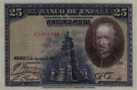 Spanje  P74.b 25 Pesetas 1928