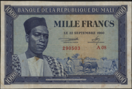 Mali   P4/B104 1.000 Francs 1960