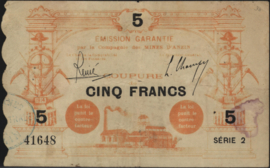 France - Emergency - Anzin JPV-59.91 5 Francs (No date)