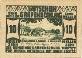 Oostenrijk - Noodgeld - Grafenschlag 10 Heller 31 Dezember 1920 UNC