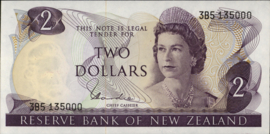 New Zealand P164 2 Dollars 1977