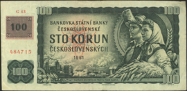 Czech Republic   P1/B101 100 Korun (Sto) 1993-old date 1961 (No date)