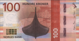 Noorwegen  P54 100 Kroner 2016