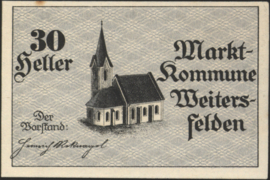 Oostenrijk - Noodgeld - Weitersfelden KK. 1165 30 Heller 1920