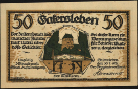 Duitsland - Noodgeld - Gatersleben Grab. 409.1 50 Pfennig 1921