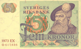 Zweden P51.c 5 Kronor 1973