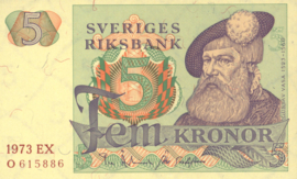 Sweden P51.c 5 Kronor 1973