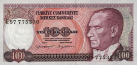 Turkey P194 100 Lira 1970