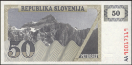 Slovenië   P5 50 Tolarjev 1990
