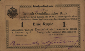 German East Africa  P20 1 Rupie 1916