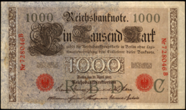 Duitsland  P44.1: C-B 6-digits 1.000 Mark 1910