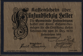 Oostenrijk - Noodgeld - Fieberbrunn KK.:200 75 Heller 1920