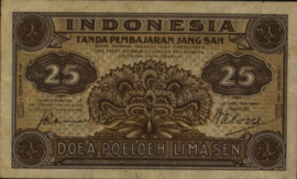 Republiek Indonesië 1945-1949  PLNI30 25 Sen 1947