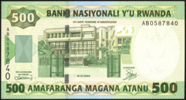 Rwanda  P30.a 500 Francs 2004