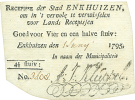 PL390.1b: Enkhuizen 4½ Stuiver 1 Juny 1795