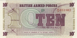 Engeland, Militaire uitgaven M45 10 New Pence 1972 Bradbury and Wilkinson
