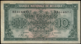 België P122.a 10 Francs 1943