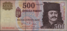 Hongarije P188/B570 500 Forint 2001-2005