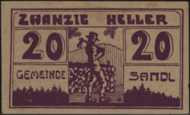 Austria - Emergency issues - Sandl KK.874 20 Heller 1920