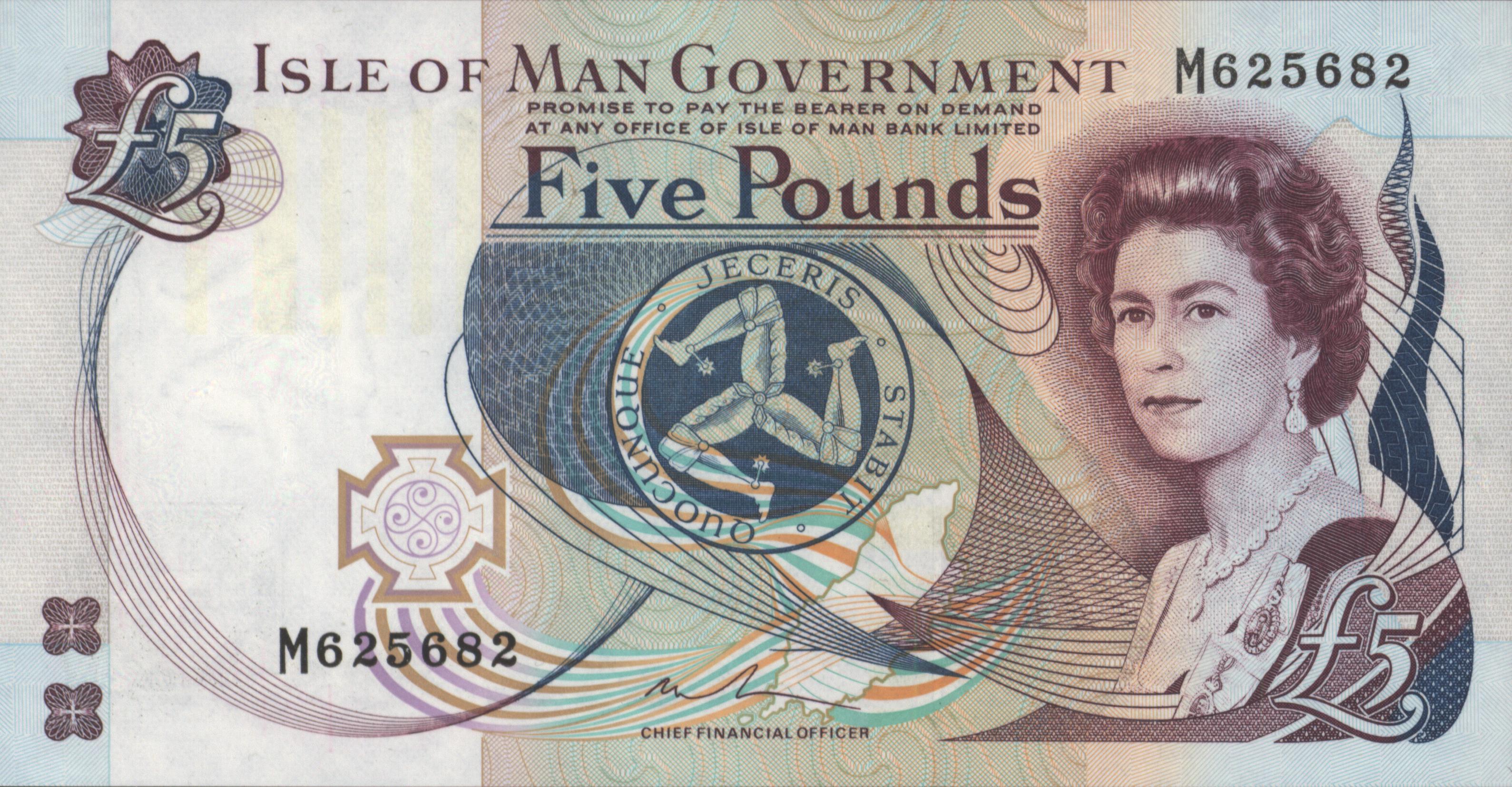 Man (Isle of)  P41.b 5 Pounds 1987-2015 (No date)