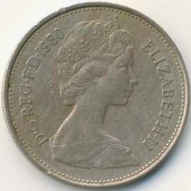 Engeland 5 New Pence 1980 KM#911