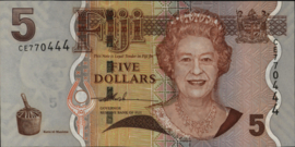Fiji P110 5 Dollars 2007-'11 (No date)