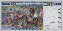 West African States/Togo P813T.a 5,000 Francs 1992