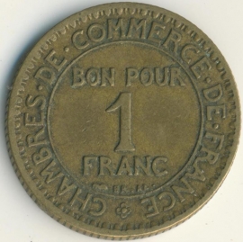 France 1 Franc KM876 1923