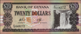 Guyana  P30/B108 20 Dollars 1996 (No date)