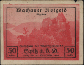 Oostenrijk - Noodgeld - Wachauer Notgeld KK. 1122 50 Heller 1920 (No date)