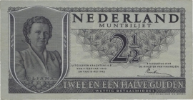 Netherlands PL17.b 2½ Gulden 1949