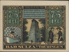 Germany - Emergency issues - Sulza Grab/Mehl.:1304 75 Pfennig 1921