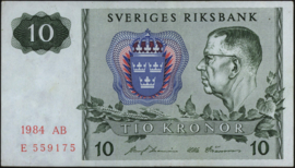 Sweden  P52 10 Kronor 1984