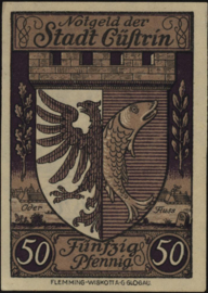 Duitsland - Noodgeld - Cüstrin (nu Polen) 248.1 (Band 1) 50 Pfennig 1921