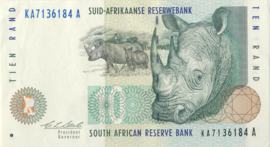 South Africa P123.a 10 Rand 1993-99 (No date)