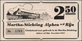Nederland, Alphen aan den Rijn, Modern PL163 2½ Gulden 1954