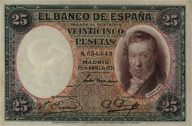 Spanje  P81 25 Pesetas 1931