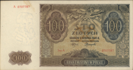 Polen P103 100 Zlotych 1941