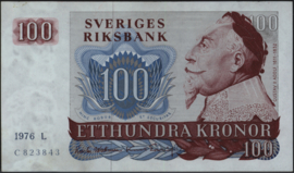 Sweden P54.c 100 Kroner 1976