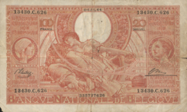 Belgium P113 100 Francs / 20 Belgas Model 1933